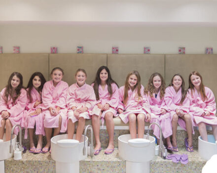 teenage girls enjoying a spa at Allure Day Spa